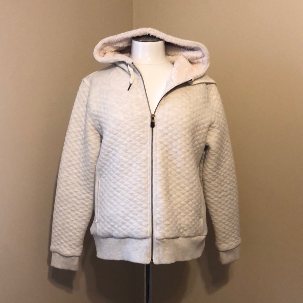Orvis Quilted zip front bomber hoodie/jacket